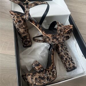 Leopard Print Platform Heels